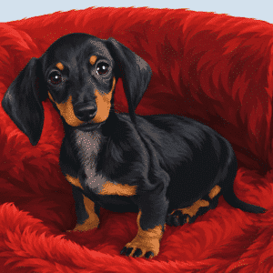 tacskó kutya kivarrható gobelin (al 012)
