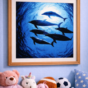 delfines kivarrható gobelin (al 015)