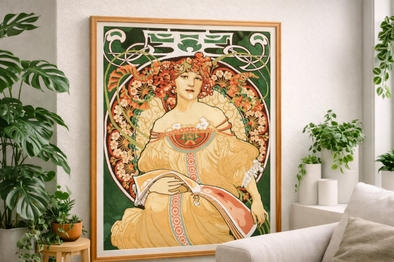 mucha kivarrható gobelin (mu 008) mucha kivarrható gobelin (mu 008)