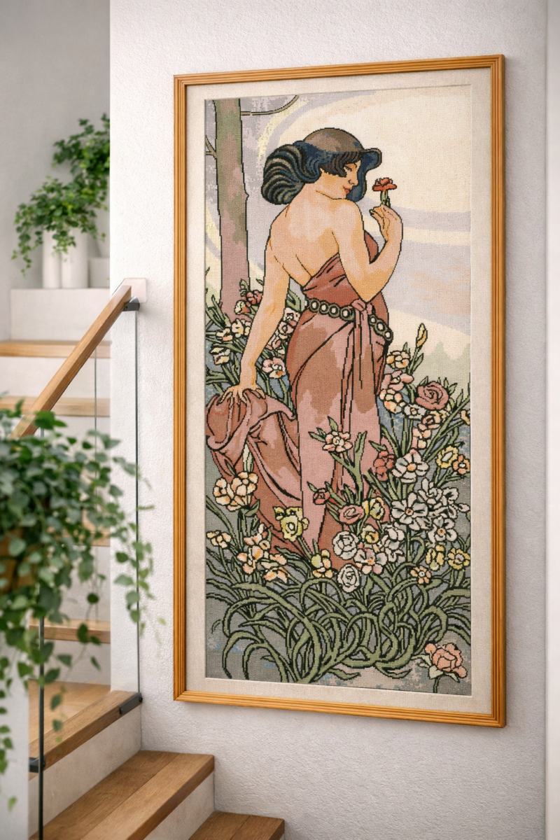 mucha kivarrható gobelin (mu 020) mucha kivarrható gobelin (mu 020)