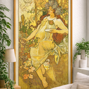 mucha évszakok sorozat Ősz kivarrható gobelin (mu 024) mucha évszakok sorozat Ősz kivarrható gobelin (mu 024)