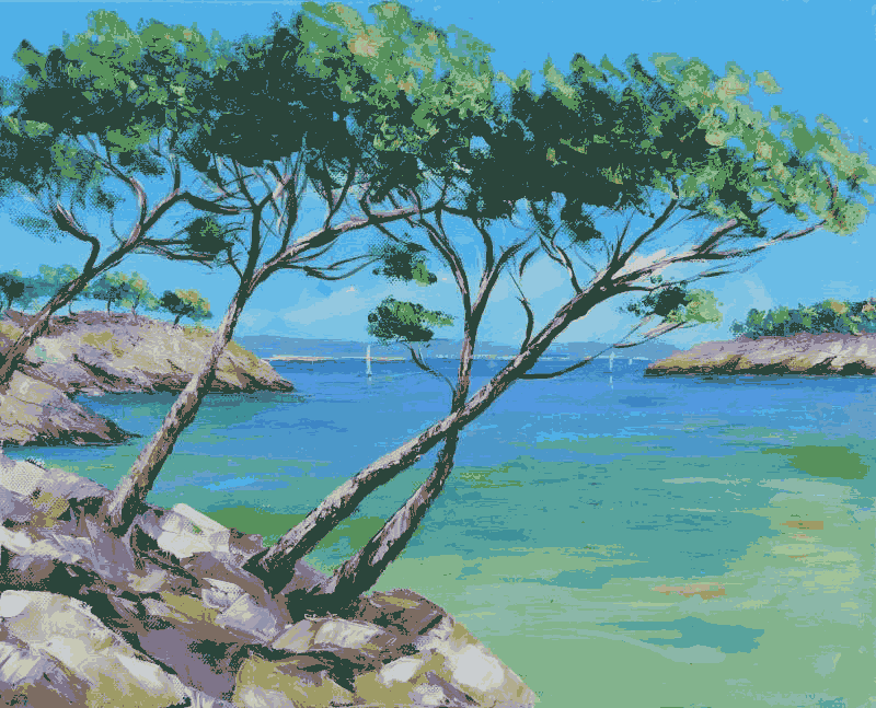 tengerpart kivarrható gobelin (fe 145) tengerpart kivarrható gobelin (fe 145)