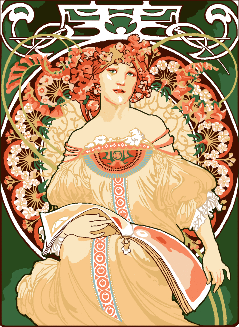 mucha kivarrható gobelin (mu 008) mucha kivarrható gobelin (mu 008)
