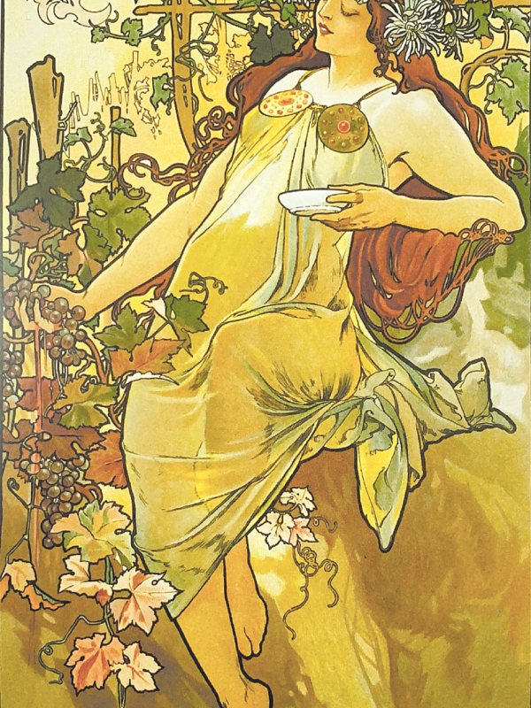 mucha évszakok sorozat Ősz kivarrható gobelin (mu 024)