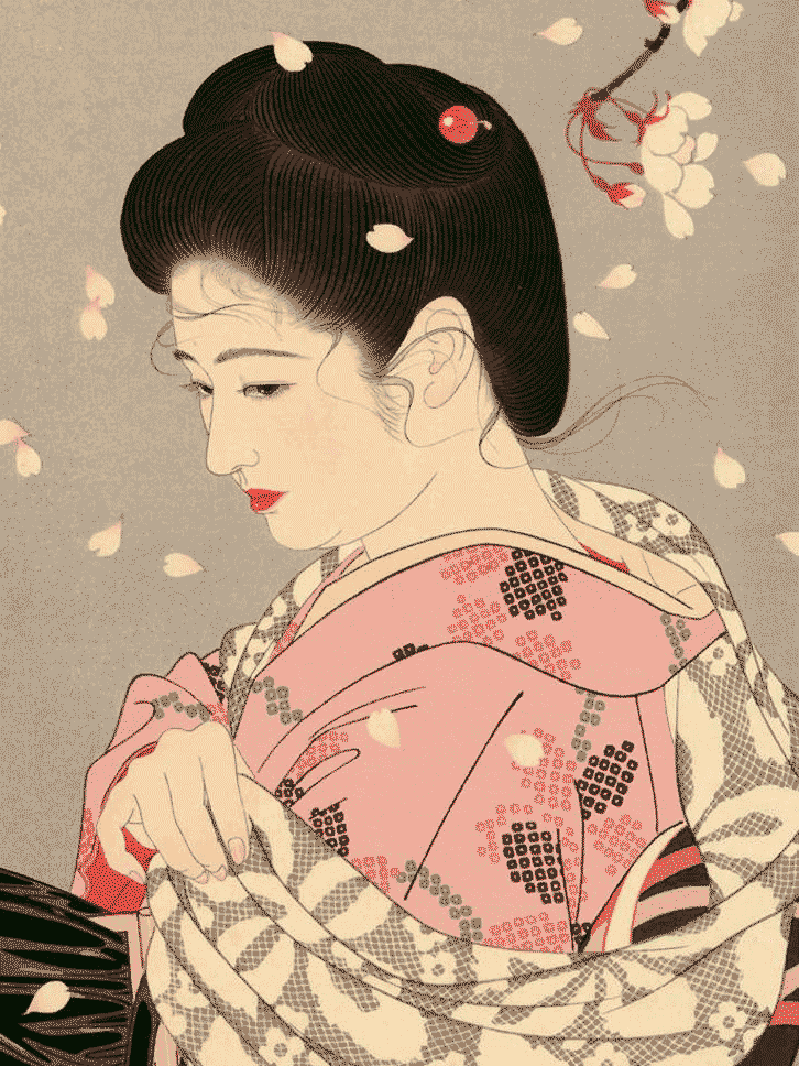 japán gésa portré kivarrható gobelin (mg 148) japán gésa portré kivarrható gobelin (mg 148)