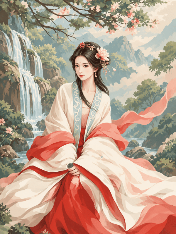 japán lány kivarrható gobelin (mg 151)