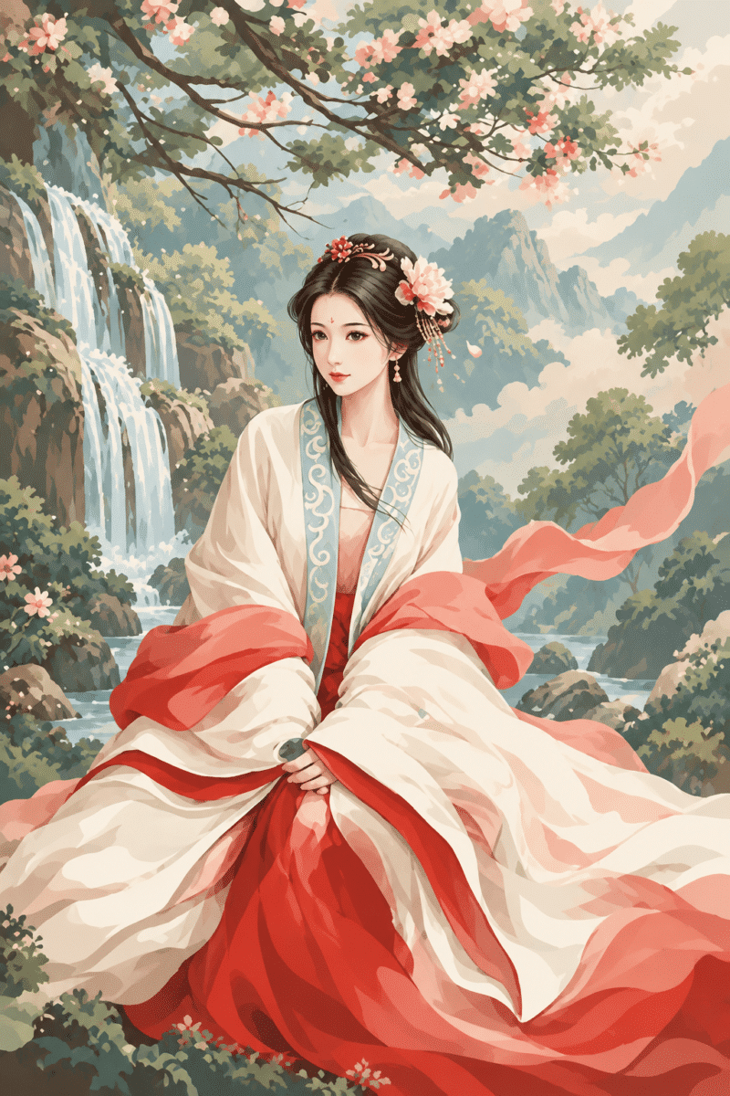 japán lány kivarrható gobelin (mg 151)
