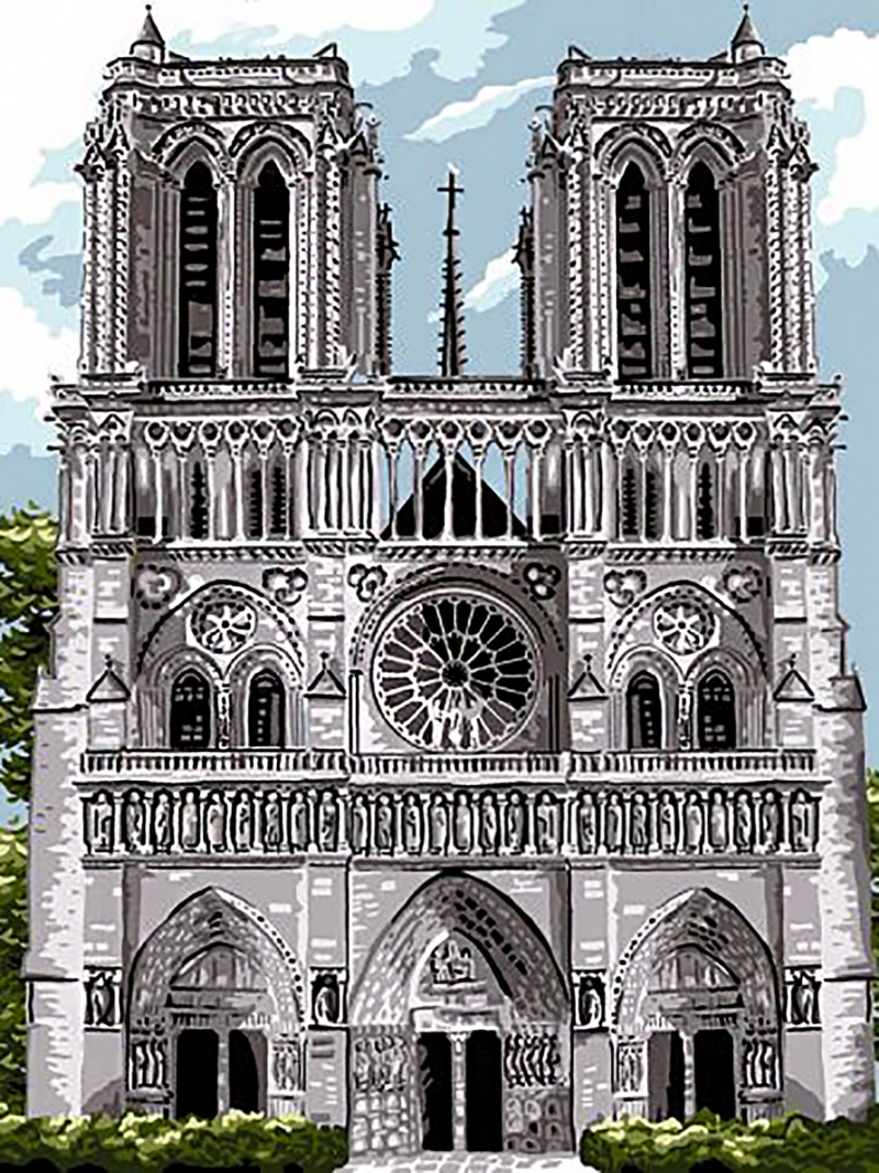 notre dame kivarrható gobelin alap (mg 645) notre dame kivarrható gobelin alap (mg 645)
