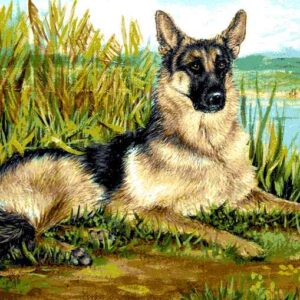Nagytestű juhászkutya kivarrható gobelin (AL-001)
