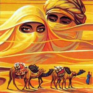 eg-021-1 Egyiptomi táj kivarrható gobelin (Eg-021)