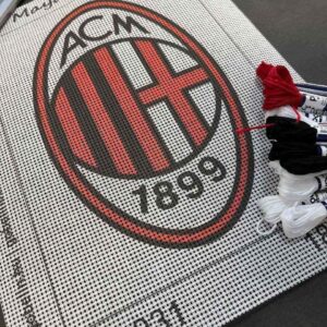 AC Milan címer kivarrható gobelin (Eg-031)