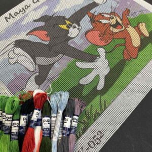 gy-052-1 Tom és Jery kivarrható gobelin (Gy-052)
