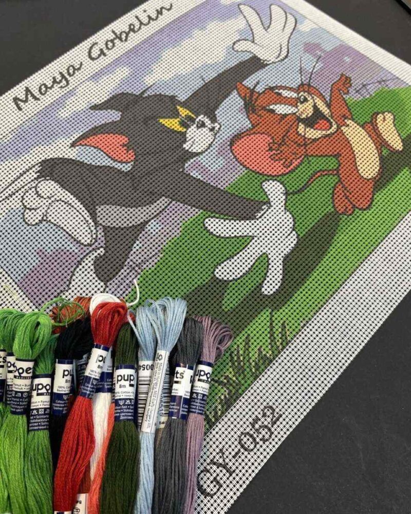 gy-052-1 Tom és Jery kivarrható gobelin (Gy-052)