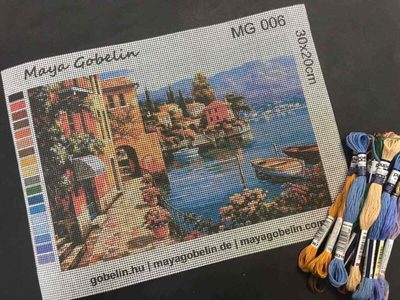 Sanremo tengerpart kivarrható gobelin (MG-006-A) normál alapon 80x53 cm