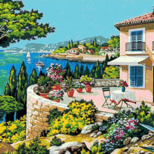 tengerparti nyugalom kivarrható gobelin (mg 139 a) tű alapon 80x40 cm