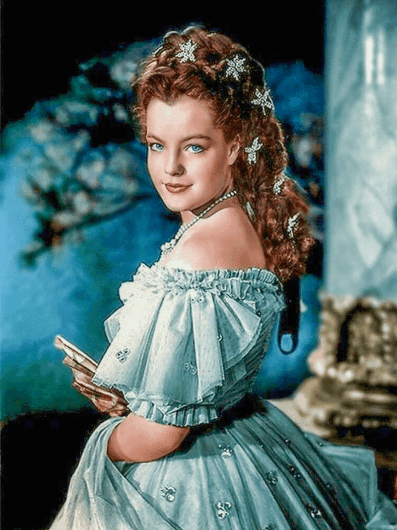 sissi (romy schneider) kivarrható gobelin (mg 142 a) tű alapon 50x70 cm