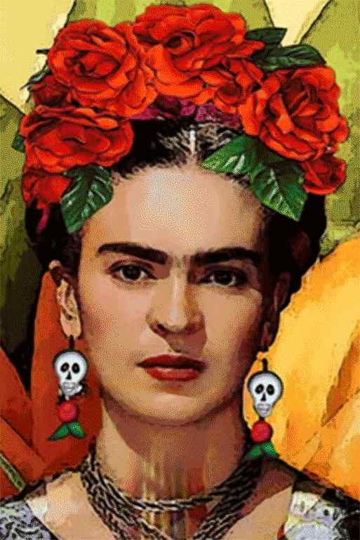 Frida Kahlo portré kivarrható gobelin (MG-183)