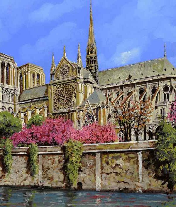 Notre-Dame a folyó partjáról kivarrható gobelin (MG-332)