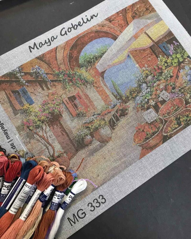 virág piac kivarrható gobelin (mg 333)
