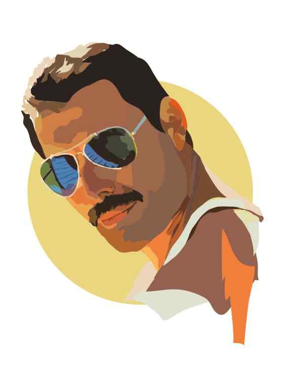 Freddie Mercury kivarrható gobelin (MG-416)