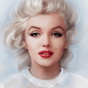 Marilyn Monroe portré kivarrható gobelin (MG-441-A) tű alapon 22x30 cm