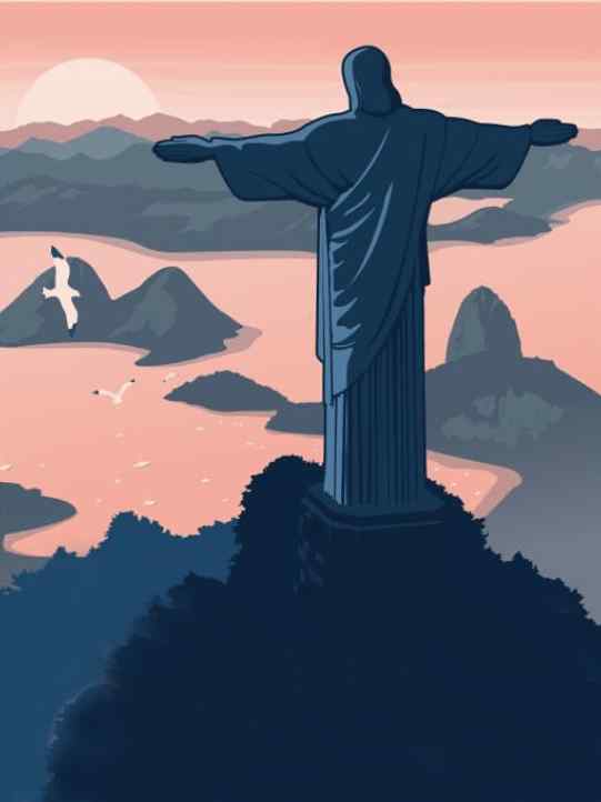 Rio de Janeiro-Brazília kivarrható gobelin (MG-464)