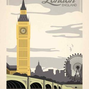 London- England kivarrható gobelin (MG-470-A) normál alapon 27x40 cm