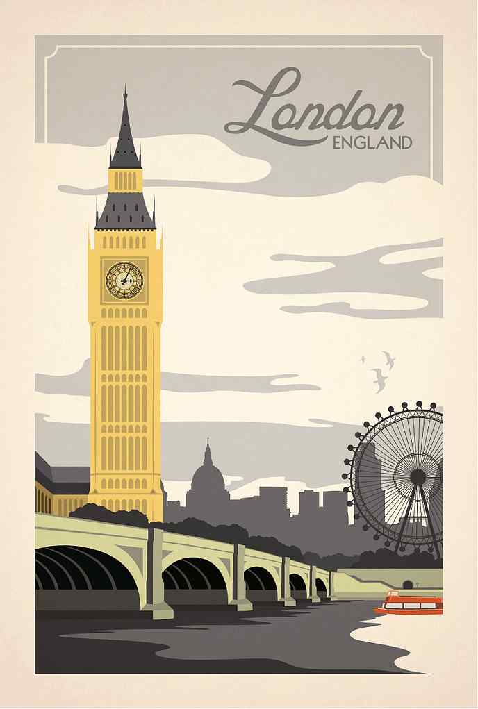 London-England kivarrható gobelin (MG-470)