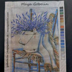 vintage levendula vödörben kivarrható gobelin (mg 556)