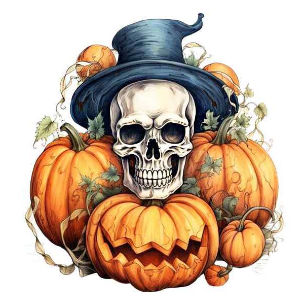 halloween sorozat koponya kivarrható gobelin (mg 694)