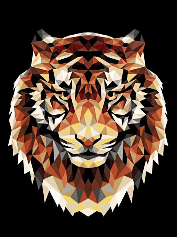 tigris mozaik kivarrható gobelin (mg 715 a) normál alapon 18x24 cm