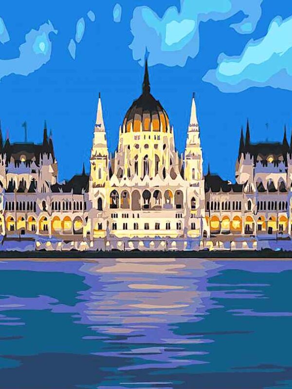 budapest, parlament este kivarrható gobelin (mg 927)