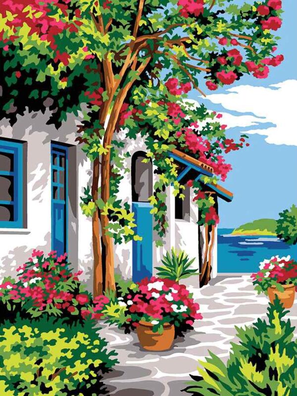 mediterrán hangulat kivarrható gobelin (mg 955)