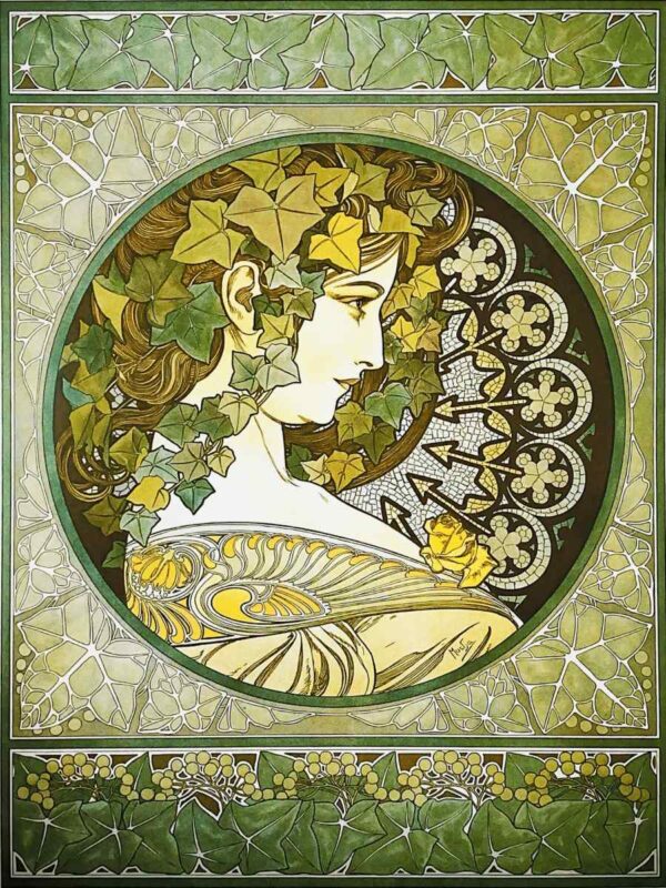 Alphonse Mucha - Borostyán- kivarrható gobelin (MU-002)
