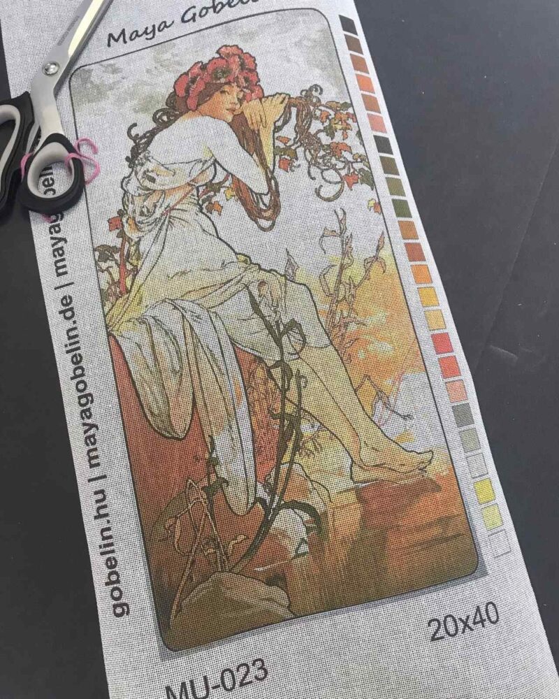 mu-023-1 Mucha évszakok sorozat - Nyár- kivarrható gobelin (Mu-023)