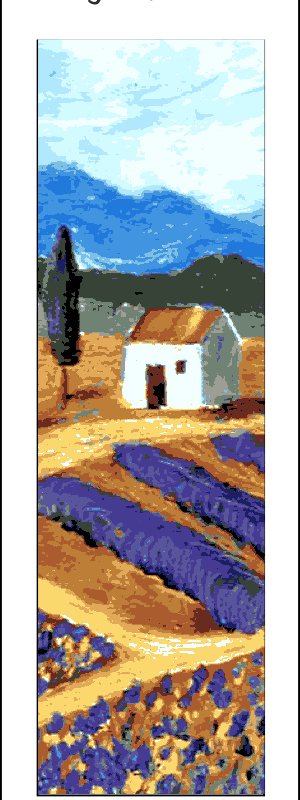 mediterrán könyvjelző kivarrható gobelin 8x20 cm (kÖ 001)
