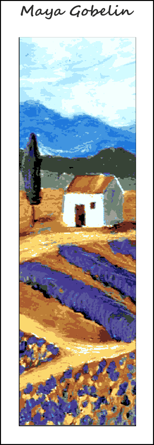 mediterrán könyvjelző kivarrható gobelin 8x20 cm (kÖ 001)