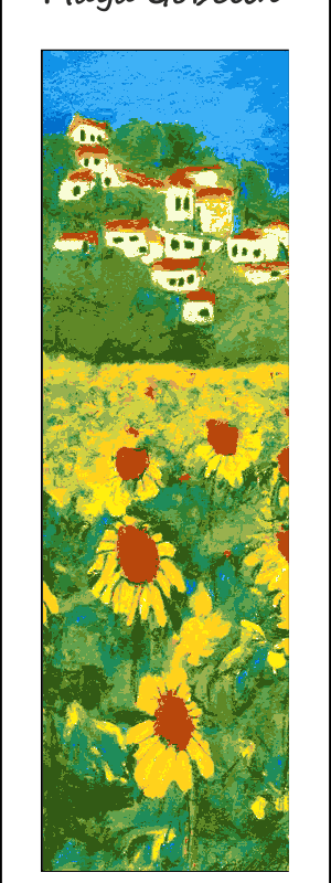 mediterrán könyvjelző kivarrható gobelin 8x20 cm (kÖ 002)