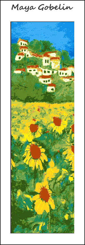mediterrán könyvjelző kivarrható gobelin 8x20 cm (kÖ 002)