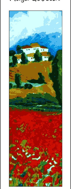 mediterrán könyvjelző kivarrható gobelin 8x20 cm (kÖ 003)