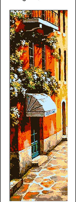 mediterrán könyvjelző kivarrható gobelin 8x20 cm (kÖ 007)