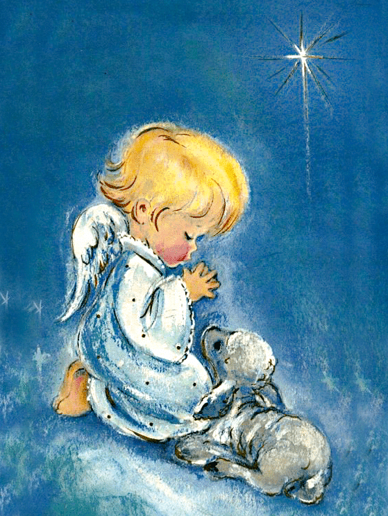 angyalka báránnyal kivarrható gobelin (mg 734)