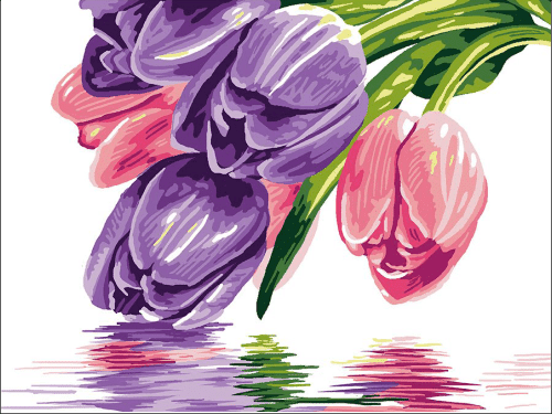 tulipánok kivarrható gobelin (mg 1003)