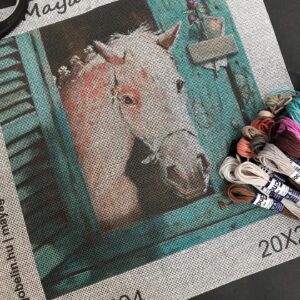 póni az istállóban kivarrható gobelin (mg 504)