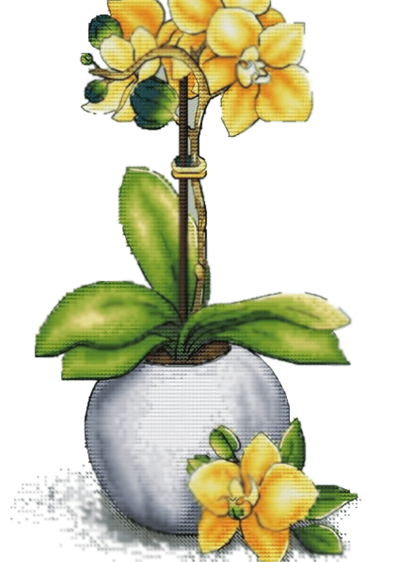 sárga orchidea kivarrható gobelin (mg 765)