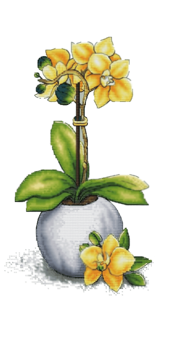 sárga orchidea kivarrható gobelin (mg 765)