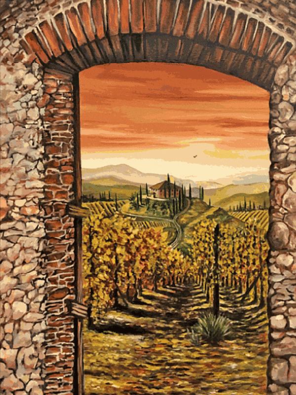 hacienda látkép kivarrható gobelin (mg 262)