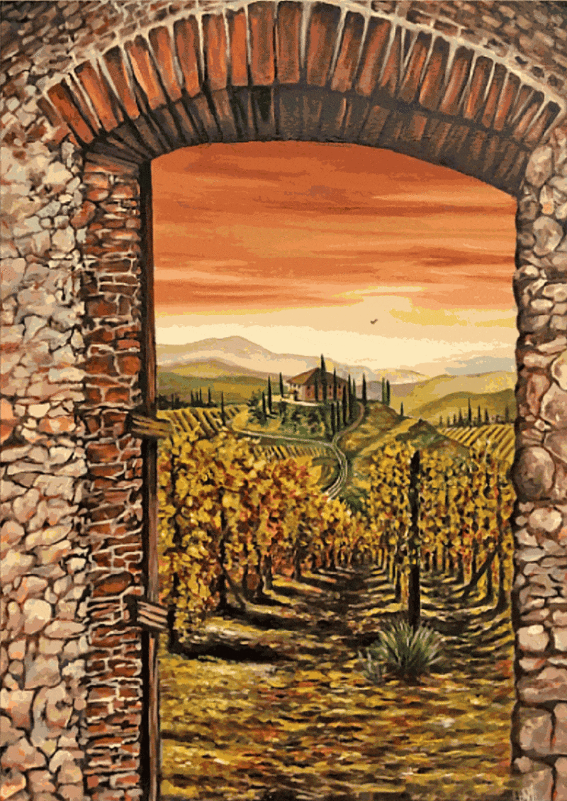 hacienda látkép kivarrható gobelin (mg 262)