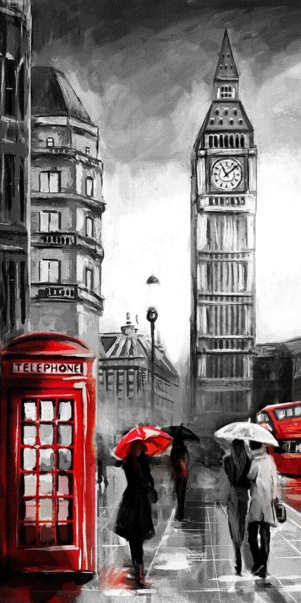 london esőben kivarrható gobelin (mg 317)