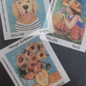 a virágszedő kislány kivarrható gobelin (mg 288)